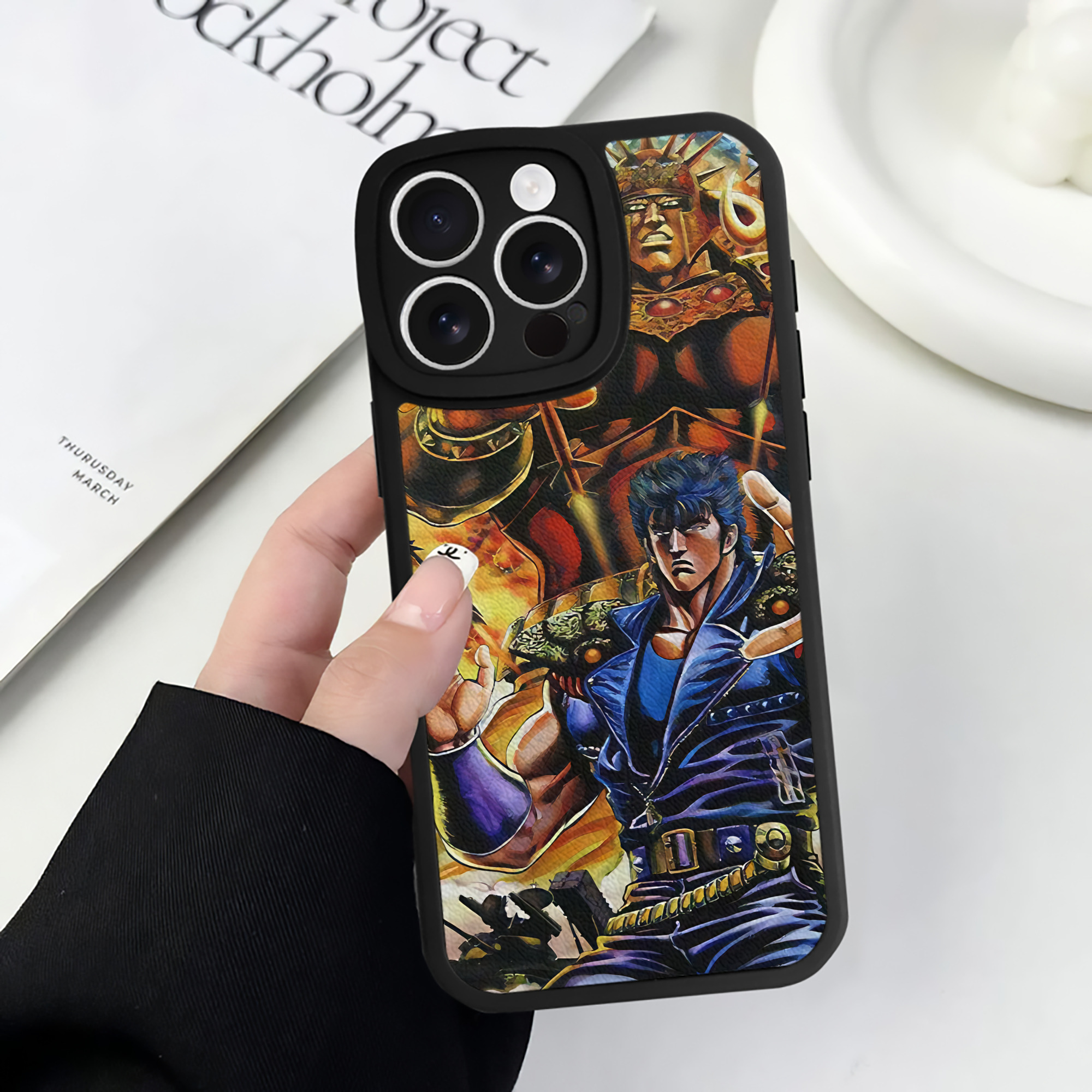 （画像用） 北斗の拳 Fist of the North Star 【iPhone 16シリーズ対応】シリコンスマホケース（レザー調） 材質：シリコン